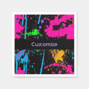 Aangepaste natte verfkleuren plash Napkins Servet