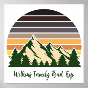 Aangepaste Natuur Familie Vakantie Groen Bos Poster