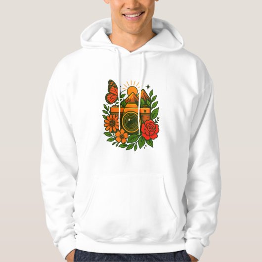 Aangepaste Natuur Fotografie Mannen Hoodie (Voorkant)