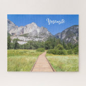 Aangepaste Natuur Groene Meadow Yosemite Legpuzzel (Horizontaal)
