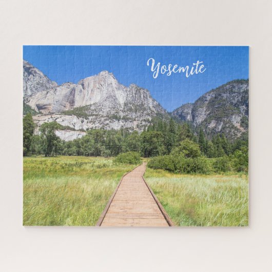Aangepaste Natuur Groene Meadow Yosemite Legpuzzel (Horizontaal)