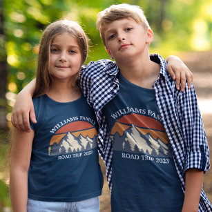 Aangepaste Natuur Kinderen voor wegreisbergen T-shirt