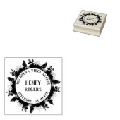Aangepaste Natuur Liefhebber Bergen Bomen Retourad Rubberstempel (Gestempeld)