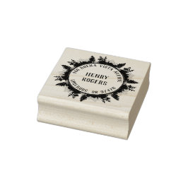 Aangepaste Natuur Liefhebber Bergen Bomen Retourad Rubberstempel