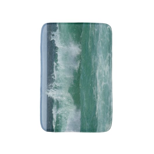 Aangepaste Natuur Seascape Beach Waves Sjabloon Kl Badmat (Voorkant Verticaal)