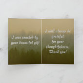 Aangepaste Natuur Steen en Lichen Hartelijk dank Bedankkaart (Binnen)