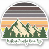 Aangepaste Natuur vakantie groene bos waterfles Sticker (Voorkant)