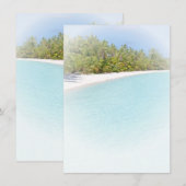 Aangepaste Natuur van het strand van Palms-Zee Zuu Notitiekaartje (Voorkant / Achterkant)