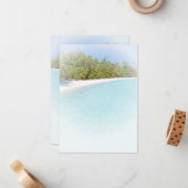 Aangepaste Natuur van het strand van Palms-Zee Zuu Notitiekaartje (Voorkant / Achterkant in situ)