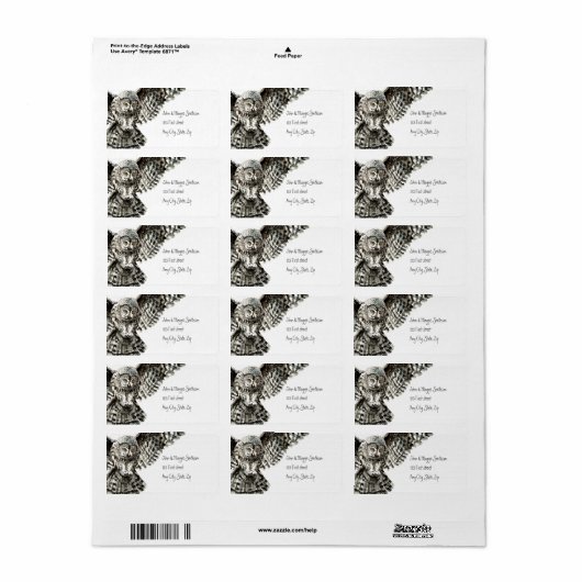 Aangepaste Natuur voor struikvogels Etiket (Full Sheet)