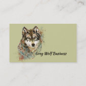 Aangepaste Natuur Wolven Visitekaartje (Achterkant)