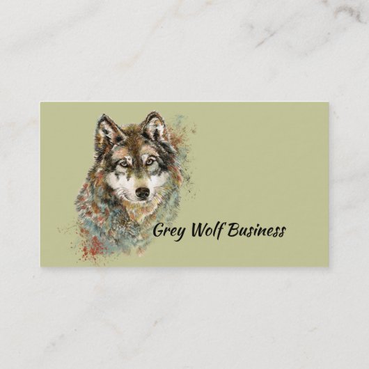 Aangepaste Natuur Wolven Visitekaartje (Achterkant)