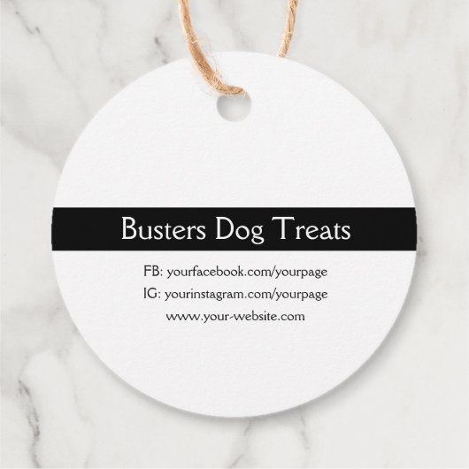 Aangepaste Natuurlijke Gourmet Hond Treat Prijs Bedankjes Labels (Achterkant)