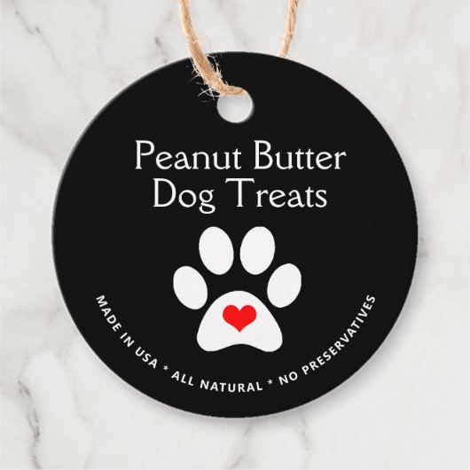 Aangepaste Natuurlijke Gourmet Hond Treat Prijs Bedankjes Labels (Voorkant)
