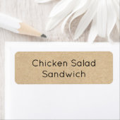 Aangepaste Natuurlijke Kraftpapier Stijl Catering Etiket (Insitu)