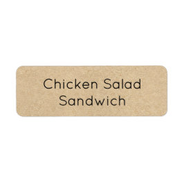 Aangepaste Natuurlijke Kraftpapier Stijl Catering  Etiket