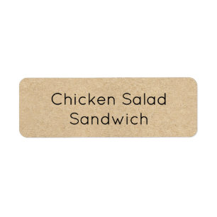 Aangepaste Natuurlijke Kraftpapier Stijl Catering Etiket