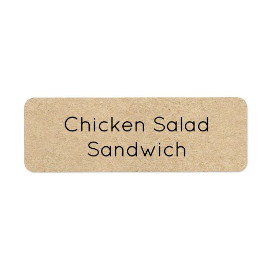 Aangepaste Natuurlijke Kraftpapier Stijl Catering Etiket (Voorkant)