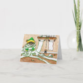 Aangepaste Naughty Nice Santa lijst Kaart (Voorkant)