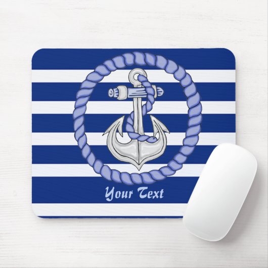 Aangepaste Nautical Anchor 2 Muismat (Met muis)