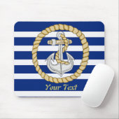 Aangepaste Nautical Anchor 3 Muismat (Met muis)