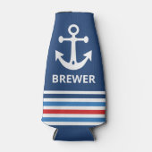 Aangepaste Nautical Anchor Bottle Cooler (Voorkant)