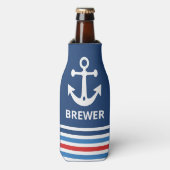 Aangepaste Nautical Anchor Bottle Cooler (Fles Voorkant)