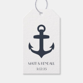 Aangepaste Nautical Anchor Cadeaulabel
