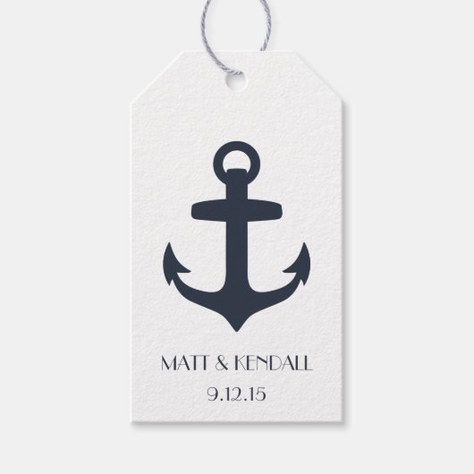 Aangepaste Nautical Anchor Cadeaulabel (Voorkant)