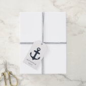 Aangepaste Nautical Anchor Cadeaulabel (Met Touw)