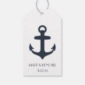 Aangepaste Nautical Anchor Cadeaulabel (Achterkant)