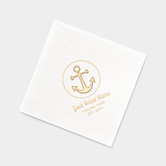 Aangepaste Nautical Anchor Folie Servetten (Links)
