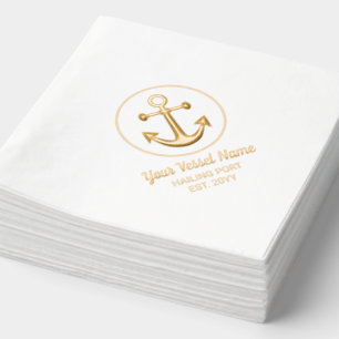 Aangepaste Nautical Anchor Folie Servetten