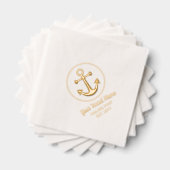 Aangepaste Nautical Anchor Folie Servetten (Insitu (Gestapeld))