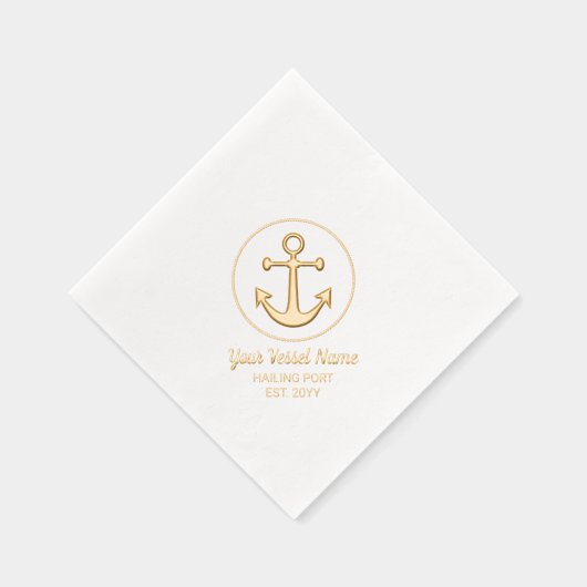 Aangepaste Nautical Anchor Folie Servetten (Rechts)