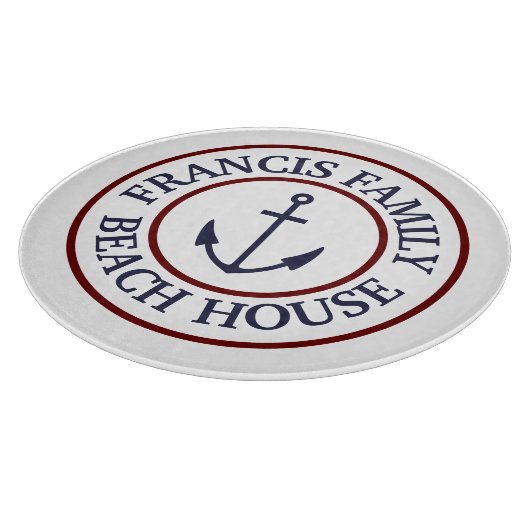 Aangepaste Nautical Anchor Logo-snijkaart Snijplank (Hoek)