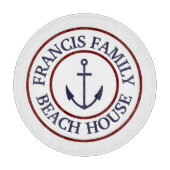 Aangepaste Nautical Anchor Logo-snijkaart Snijplank (Voorkant)