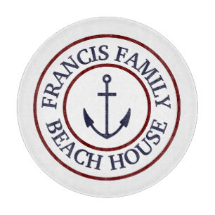 Aangepaste Nautical Anchor Logo-snijkaart Snijplank