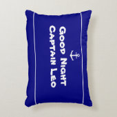 Aangepaste Nautical Anchor Navy Blue en White Accent Kussen (Voorkant(Verticaal))