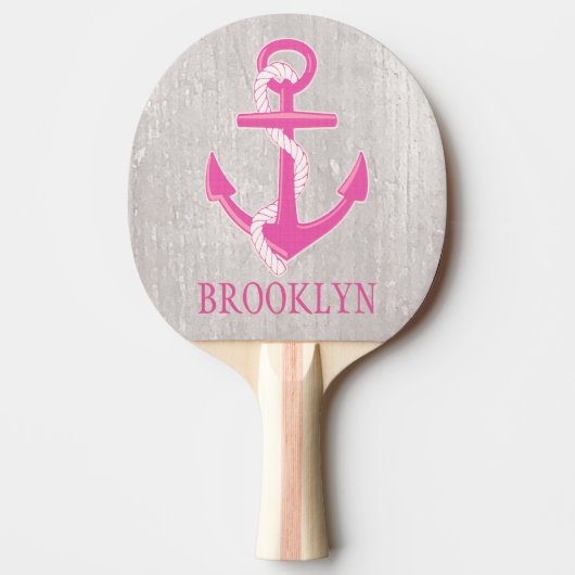 Aangepaste Nautical Anchor Ping Pong Paddle Tafeltennisbatje (Voorkant)