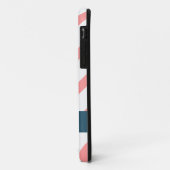 Aangepaste Nautical, Blue Anchor & Roos Stripes Case-Mate iPhone Case (Achterkant/links)