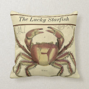 Aangepaste  Nautical Crab Waterverf Kussen