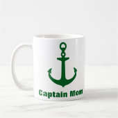 Aangepaste Nautical Forest Green Anchor Mok (Links)