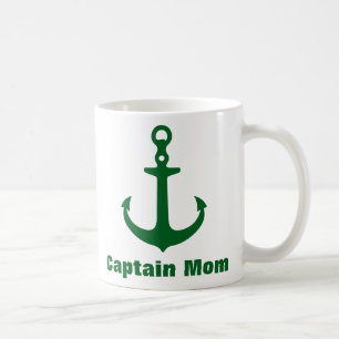 Aangepaste Nautical Forest Green Anchor Mok
