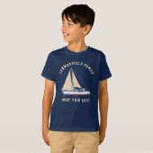 Aangepaste Nautical Matching Family Boat Trip Boys T-shirt (Voorkant volledig)