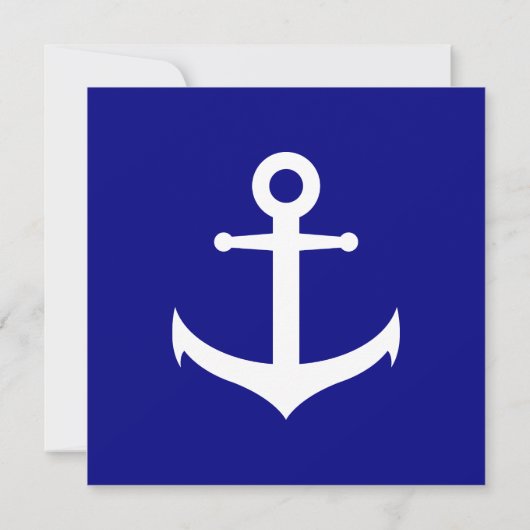 Aangepaste Nautical Navy Blue Moving Announcement Aankondiging (Achterkant)