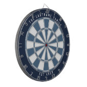 Aangepaste Nautical Navy Blues & Off-White Dartbord (Voorkant Links)