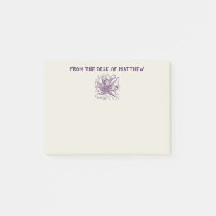 Aangepaste Nautical Octopus Paars en Cream Post-it® Notes