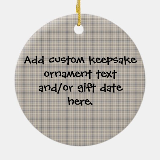 Aangepaste Nautical Sailboat Blue/Tan Boy's Keramisch Ornament (Achterkant)