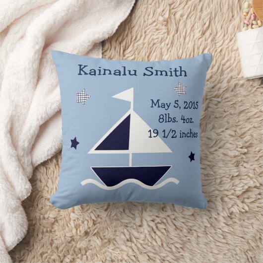 Aangepaste "Nautical/Sailboat" Keepomwille Pillow Kussen (Deken)